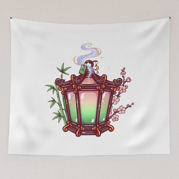 Item preview, Sakura Bamboo Lantern designed and sold by LunaGlow Studio.