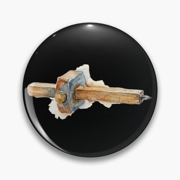 Item preview, Vintage Woodworking Marking Gauge Tool Watercolor Art designed and sold by bvdesignart.