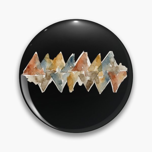 Item preview, Watercolor Geometric Mountains Boho Nature Abstract Art designed and sold by bvdesignart.