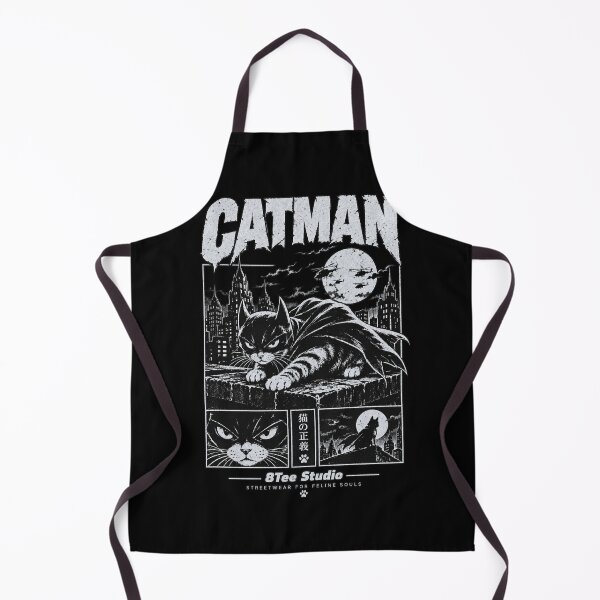 Item preview, Catman Black Cat Superhero Japanese Vintage Comic Art designed and sold by ElizBurkes.