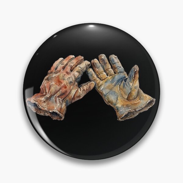 Item preview, Vintage Leather Work Gloves Watercolor Art Print designed and sold by bvdesignart.