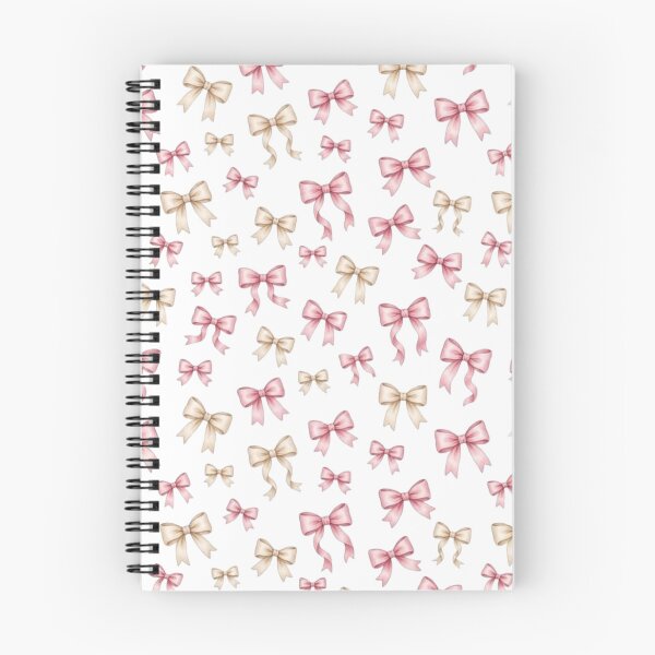 Item preview, Pink Beige Bow Coquette Pattern designed and sold by ThePrintArt.