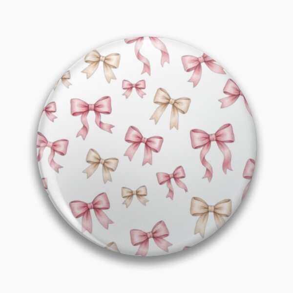 Item preview, Pink Beige Bow Coquette Pattern designed and sold by ThePrintArt.