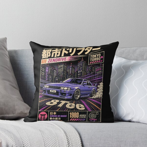 Item preview, Tokyo Turbo Japanese JDM Drift Car Retro Street Racing Art designed and sold by ElizBurkes.