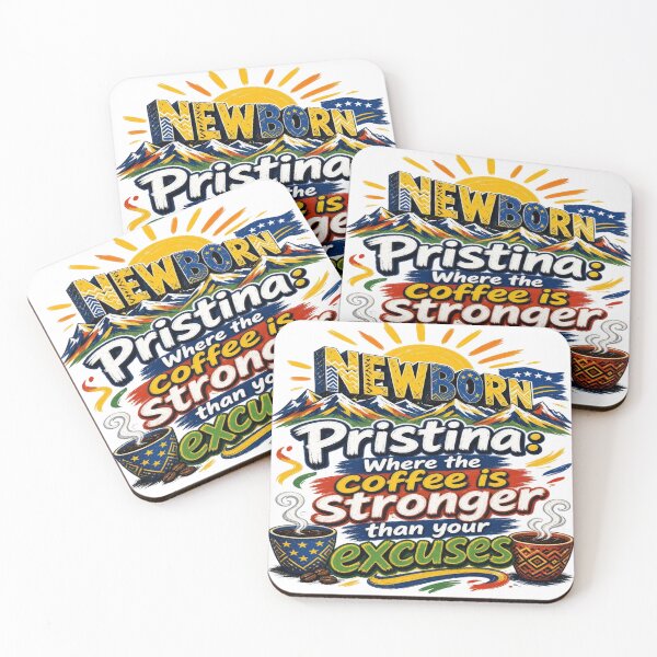 Item preview, Pristina Coffee Stronger Than Your Excuses - Kosovo NEWBORN T-Shirt designed and sold by Sushikidsntoddlers.