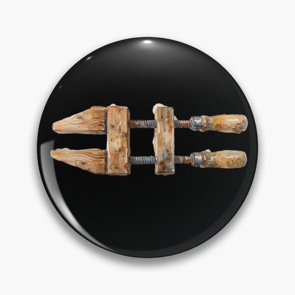 Item preview, Vintage Wooden Hand Screw Clamp Tool designed and sold by bvdesignart.