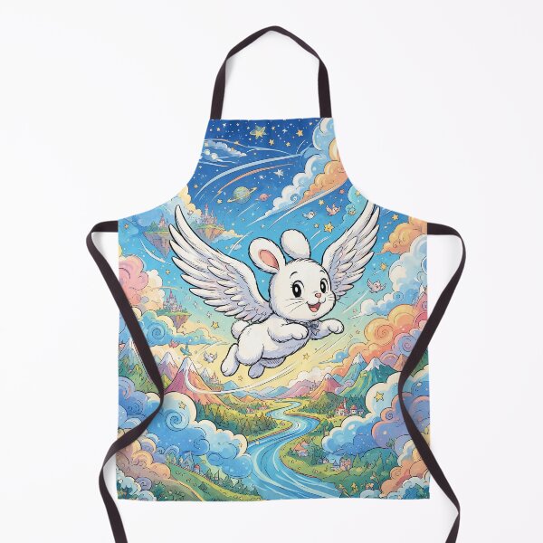 Aperçu de l'œuvre Flying Bunny With Wings Children Art créée et vendue par Home Decor Art.