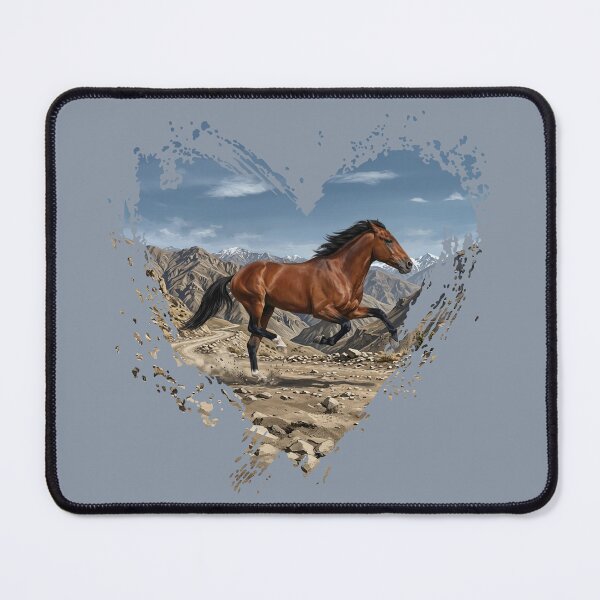 Item preview, The Afghan Horse, a landscape and a heart designed and sold by Cheval-de-coeur.