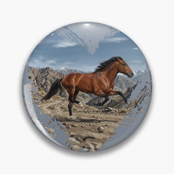 Item preview, The Afghan Horse, a landscape and a heart designed and sold by Cheval-de-coeur.