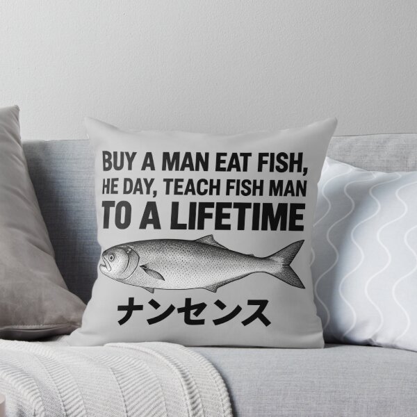 Item preview, Salmon Fish Vintage Black and White Fishing Illustration designed and sold by ElizBurkes.