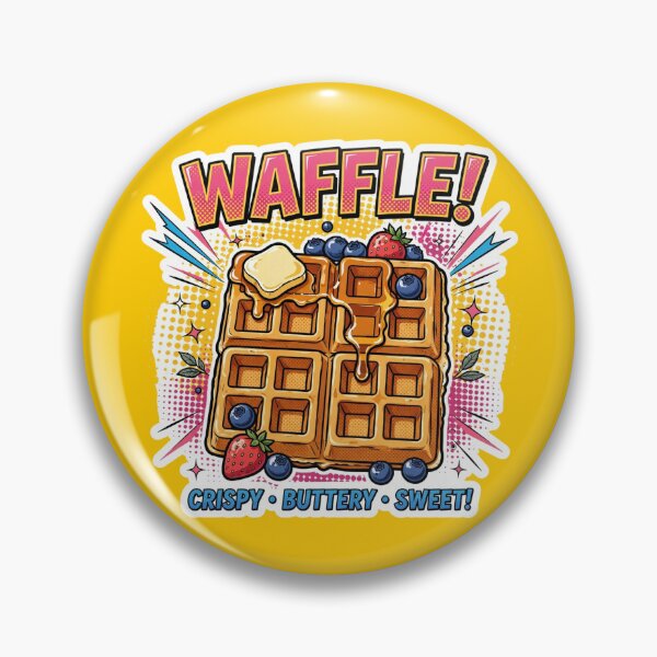 Item preview, Waffle - Pop Art Comic Style Crispy Buttery Sweet Breakfast Foodie designed and sold by Xeneros.