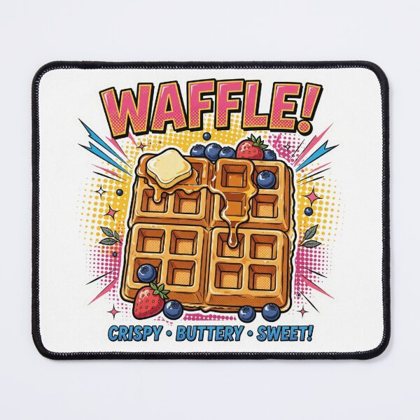 Item preview, Waffle - Pop Art Comic Style Crispy Buttery Sweet Breakfast Foodie designed and sold by Xeneros.