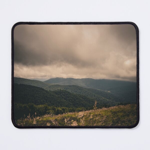 Item preview, Moody Mountain Landscape Stormy Cloudy Sky Wilderness Art designed and sold by wildsilencee.