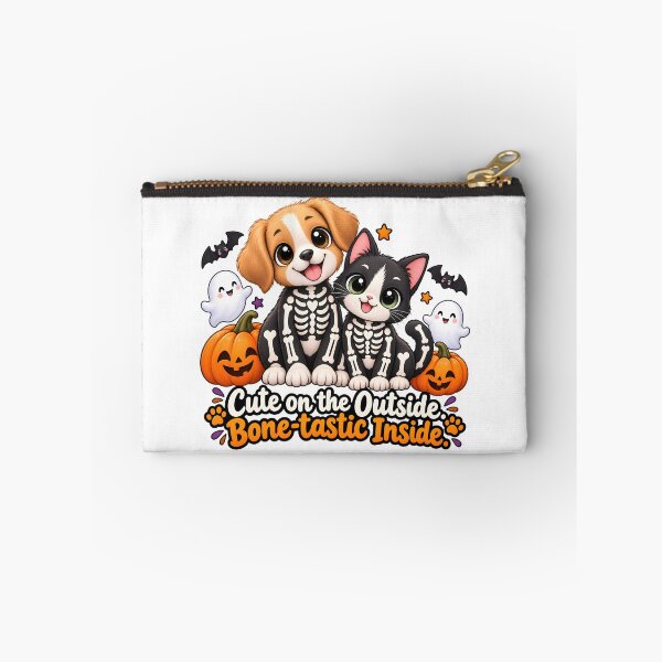 Item preview, Cute on the Outside Bone-tastic Inside Halloween Dog Cat Skeleton designed and sold by Bettybee00.