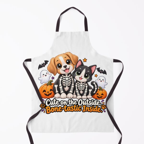 Item preview, Cute on the Outside Bone-tastic Inside Halloween Dog Cat Skeleton designed and sold by Bettybee00.