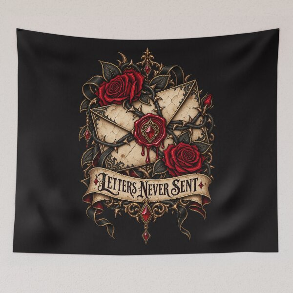 Item preview, Letters Never Sent Gothic Rose & Wax Seal Design designed and sold by MetaModel Editions.