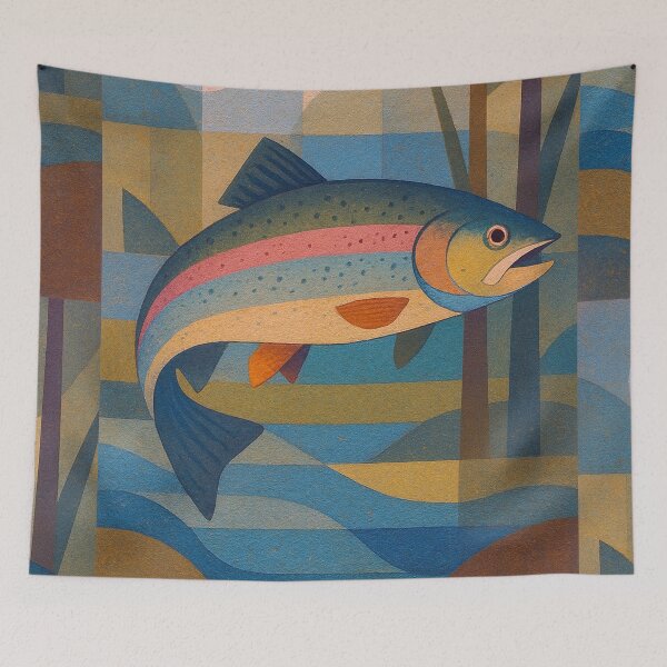 Item preview, Rainbow Trout illustration – Colourful Freshwater Fish Art designed and sold by GalleryKauffeld.