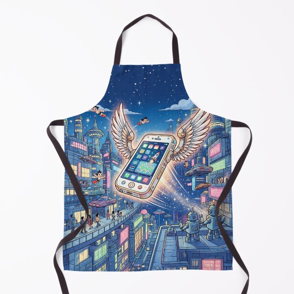 Item preview, Flying Smart Phone With Wings Anime Style designed and sold by Home Decor Art.