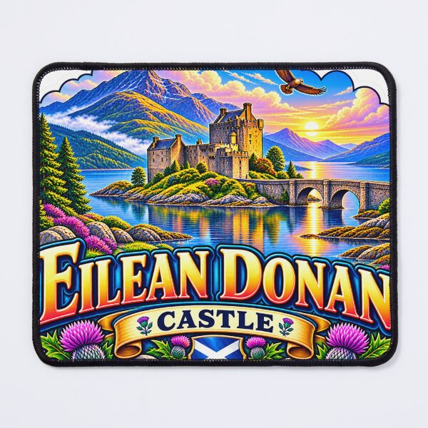 Item preview, Eilean Donan Castle – Iconic Scottish Highlands Travel Art designed and sold by ChicClicker.