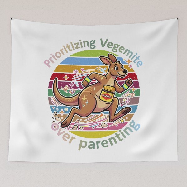 Item preview, Prioritizing Vegemite Over Parenting Funny Kangaroo Australian Humor designed and sold by LOVEARTDESIGN.