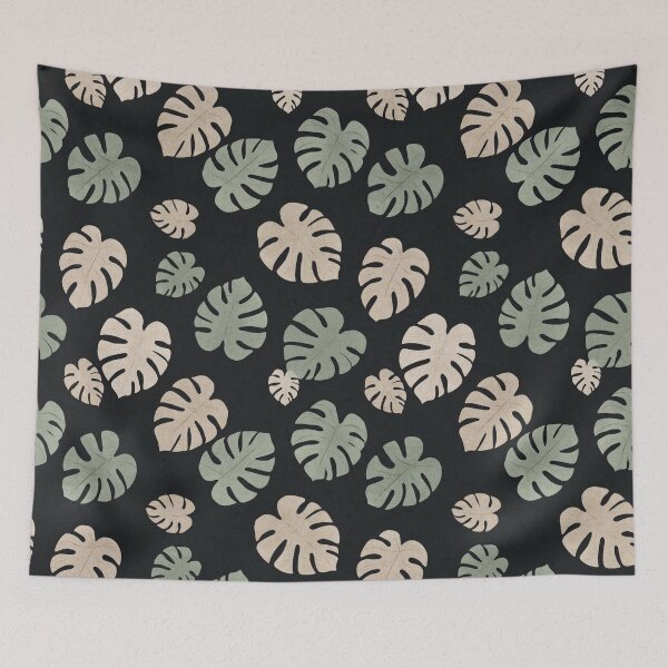 Item preview, Modern Boho Monstera Leaf Pattern - Minimal Tropical Sage Green and Beige Aesthetic designed and sold by Freestyle Shop.