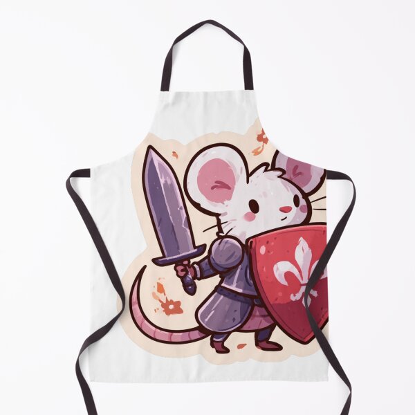 Item preview, Cute Mouse Knight Warrior Sword Shield Fleur de Lis designed and sold by NicolasGlowArt.