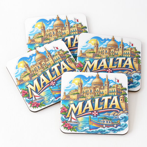 Item preview, Malta Mediterranean Escape – Valletta, Sea & Traditional Luzzu designed and sold by ChicClicker.