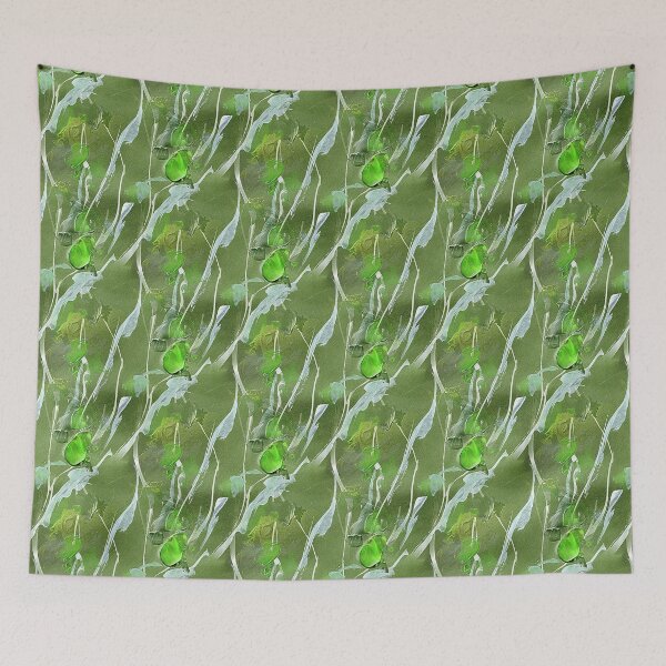 Item preview, Spring Abstract Flowers in Green designed and sold by Artistestella.