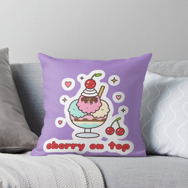 Item preview, Cherry On Top Kawaii Ice Cream Sundae – Cute Pastel Dessert designed and sold by JazibaArif.
