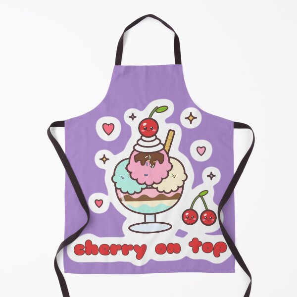 Item preview, Cherry On Top Kawaii Ice Cream Sundae – Cute Pastel Dessert designed and sold by JazibaArif.