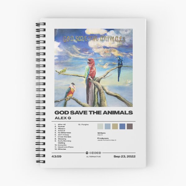 Item preview, God Save the Animals by Alex G Album Poster designed and sold by FourthWall Prints.