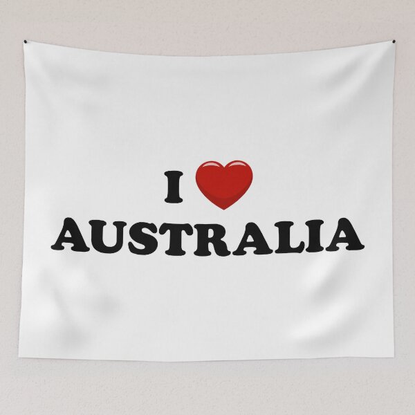 Item preview, I Love Australia / I Heart Australia (Black text with red heart) designed and sold by STUDIO-72.