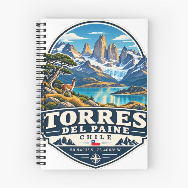 Item preview, Torres del Paine Chile Coordinates – Patagonia Travel Badge designed and sold by ChicClicker.
