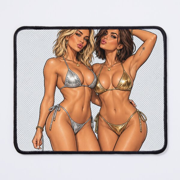 Item preview, Blonde and Brunette Bikini Babe designed and sold by Bubbagogos.