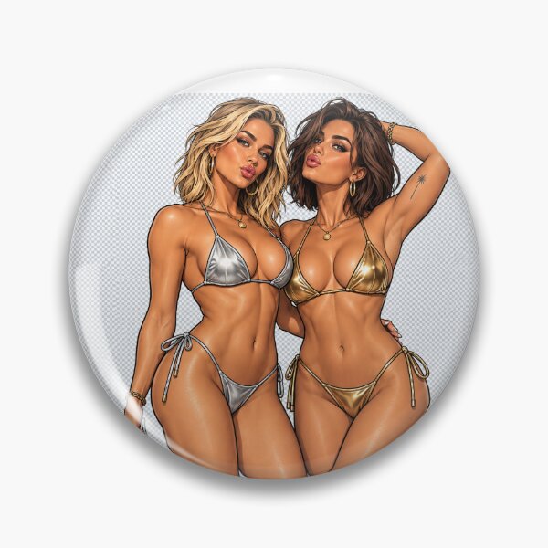 Artikelvorschau, Blonde und brünette Bikini-Schönheit entworfen und verkauft von Bubbagogos.