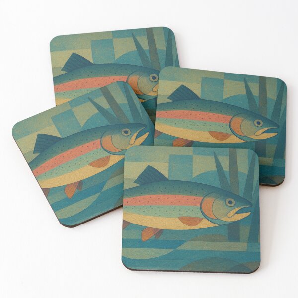 Item preview, Rainbow Trout illustration – Colourful Freshwater Fish Art designed and sold by GalleryKauffeld.