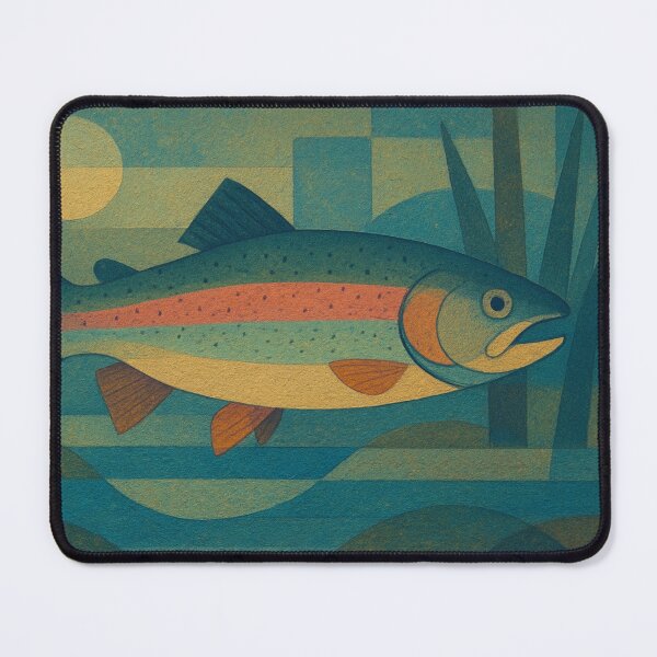 Item preview, Rainbow Trout illustration – Colourful Freshwater Fish Art designed and sold by GalleryKauffeld.