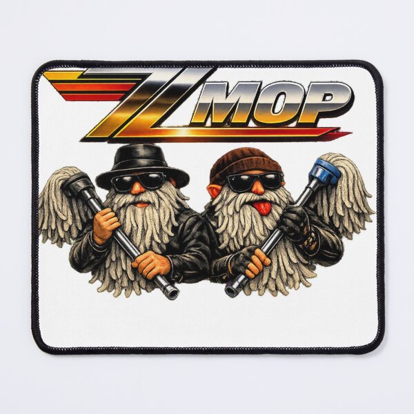 Item preview, Retro Mop Band Cleaning Crew Sticker designed and sold by Imaginarium of Chaos falcon88 .