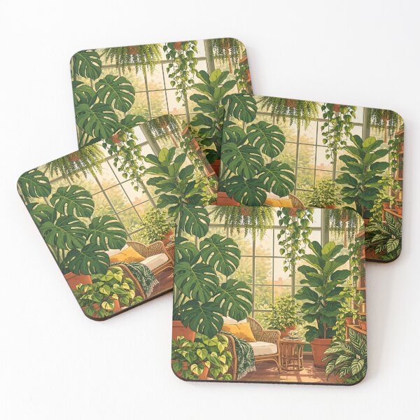 Item preview, Vintage botanical greenhouse-Cozy plant parent garden art designed and sold by Pariagarwal1602.
