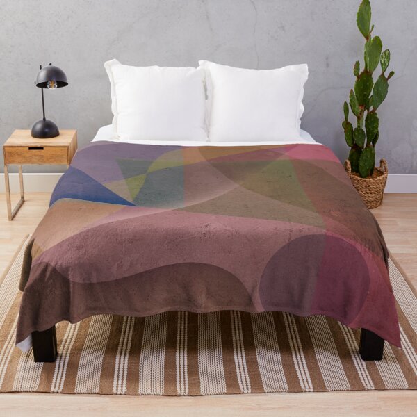 Item preview, Abstract geometrical pattern in pink autumn colours with a hint of orange designed and sold by korasi.