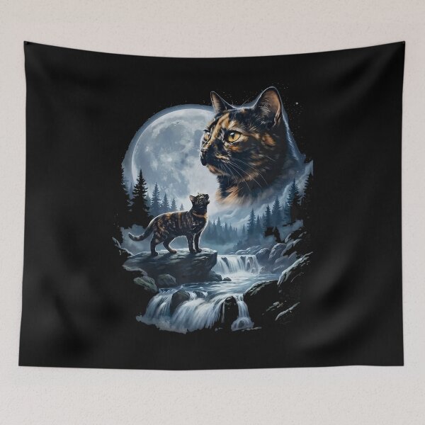 Item preview, Tortoiseshell Cat Howling to the Moon  designed and sold by DuduMissing.