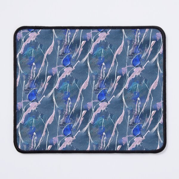 Item preview, Spring Abstract Flowers in Blue designed and sold by Artistestella.