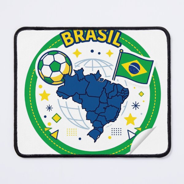 Item preview, Brasil Soccer Map – Brazilian Flag & Football Sticker Design designed and sold by Xeneros.