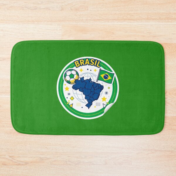 Item preview, Brasil Soccer Map – Brazilian Flag & Football Sticker Design designed and sold by Xeneros.