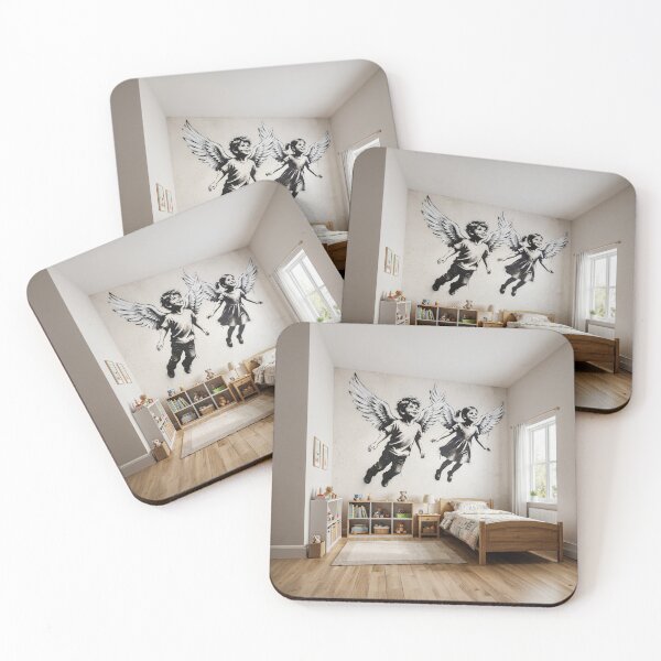 Item preview, Brother And Sister Flying With Wings 3D designed and sold by Home Decor Art.