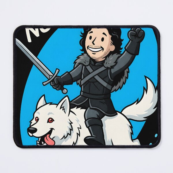 Item preview, I Know Nothing - Jon Snow and Direwolf Fantasy Parody Art designed and sold by Overlord Kingdom.