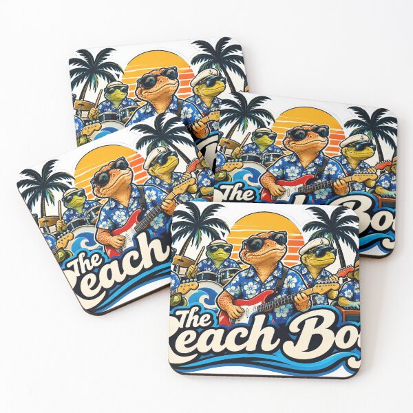 Item preview, Tropical Reptile Surf Band Summer Sticker designed and sold by Imaginarium of Chaos falcon88 .