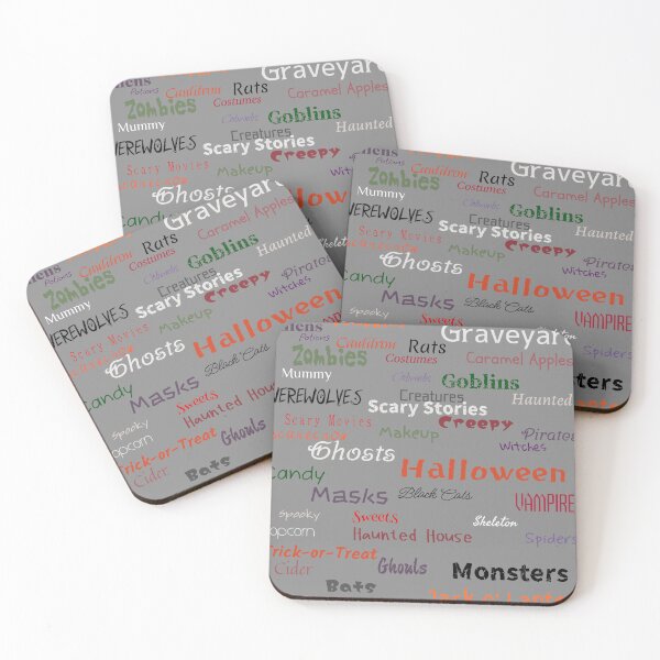 Item preview, Halloween Words on Gray  designed and sold by JaygiesDesign.