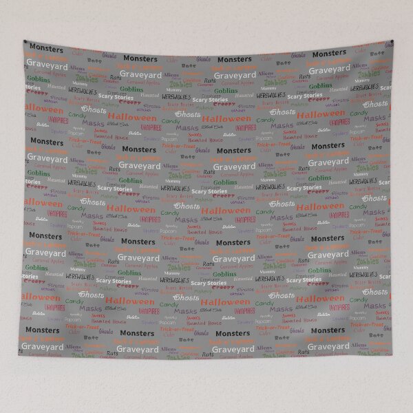 Item preview, Palabras de Halloween en gris designed and sold by JaygiesDesign.