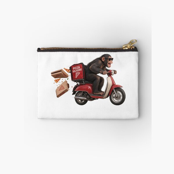 Item preview, Funny Chimp Pizza Delivery designed and sold by JOHN44ART.